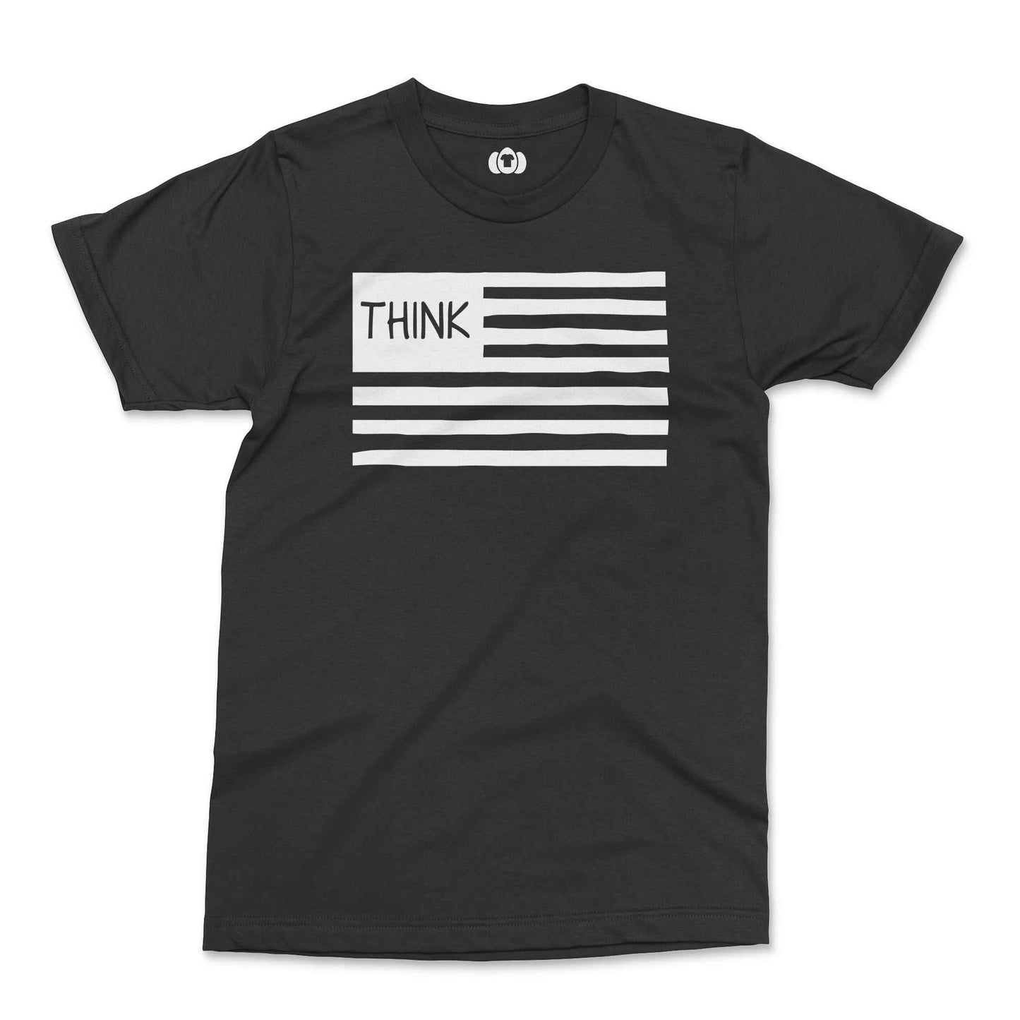 Protest T-Shirt featuring Think Flag design inspired by William Copely, symbolizing independent thought and challenging the status quo.