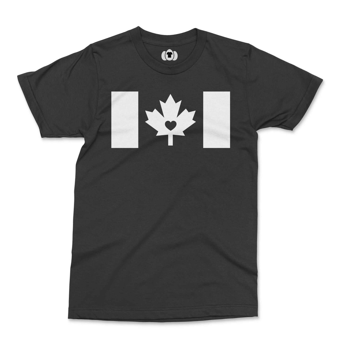 Protest T-Shirt featuring Canadian flag design on black fabric.