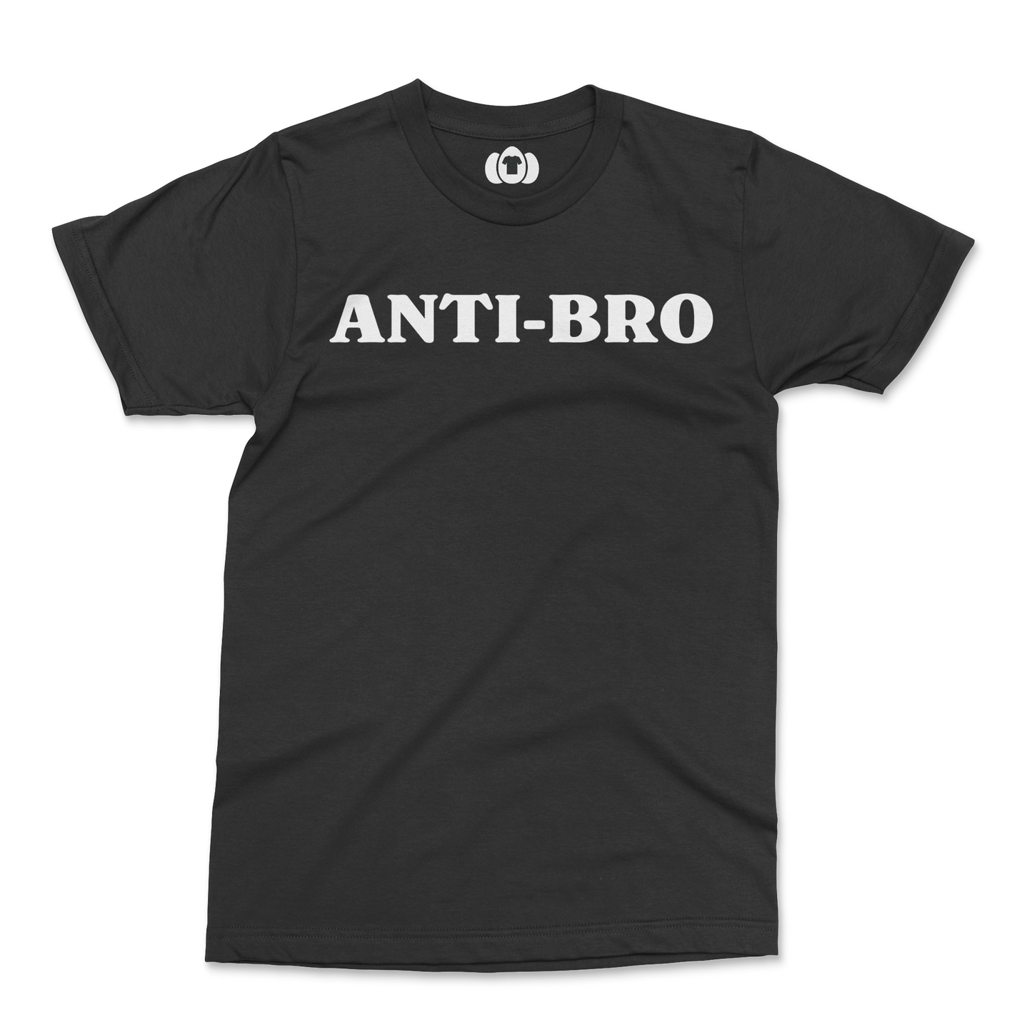Black protest T-shirt with "Anti-Bro"