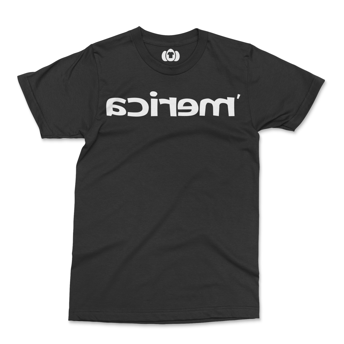 Protest T-Shirt with inverted 'merica' text, promoting truth and questioning narratives.